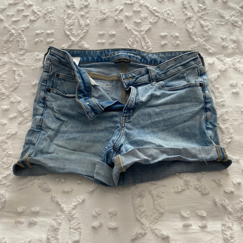 American Eagle Women's Midi Denim Shorts